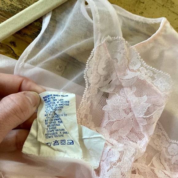 70S VINTAGE UNDERCOVER WEAR STR BOHO LONG NIGHTGOWN SLIP DRESS VINTAG LINGERIE M - Picture 10 of 15